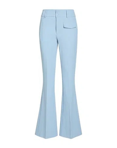 Dondup Woman Pants Sky Blue Size 28 Polyester, Elastane