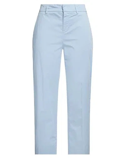 DONDUP DONDUP WOMAN PANTS SKY BLUE SIZE 30 COTTON, ELASTANE