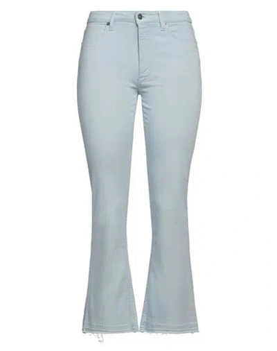 Dondup Woman Pants Sky Blue Size 32 Cotton, Elastomultiester, Elastane