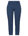 Dondup Woman Pants Slate Blue Size 27 Cotton, Elastane