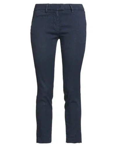 Dondup Woman Pants Slate Blue Size 30 Linen, Lyocell, Elastane