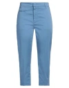 Dondup Woman Pants Slate Blue Size 4 Cotton, Elastane