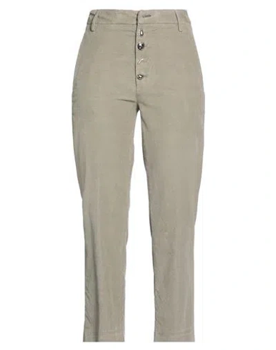 Dondup Woman Pants Taupe Size 26 Cotton, Lyocell, Elastane In Gray