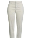 Dondup Woman Pants Taupe Size 32 Cotton, Elastane In Gray