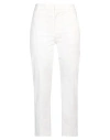 Dondup Woman Pants White Size 10 Cotton, Elastane In White