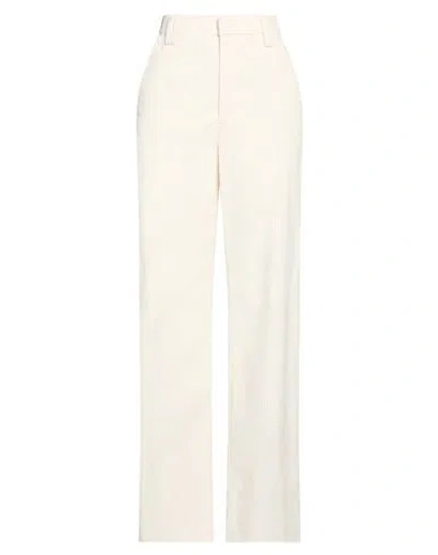 Dondup Woman Pants White Size 24 Cotton, Elastane