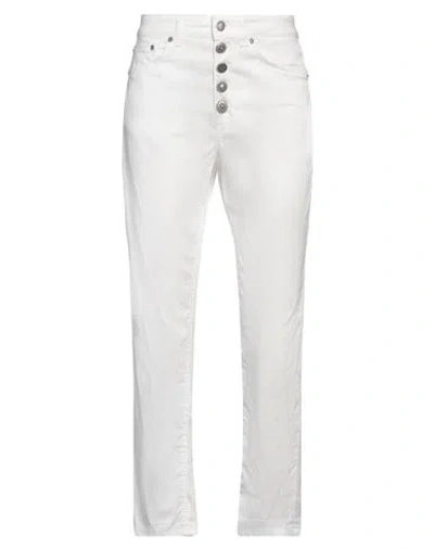 DONDUP DONDUP WOMAN PANTS WHITE SIZE 31 LYOCELL, COTTON, ELASTANE