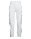 Dondup Woman Pants White Size 25 Cotton, Elastane