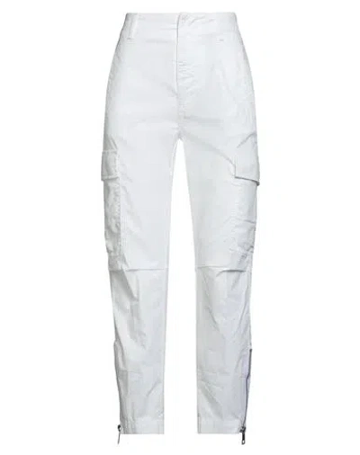 Dondup Woman Pants White Size 25 Cotton, Elastane