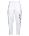 Dondup Woman Pants White Size 26 Cotton, Elastane