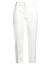 Dondup Woman Pants White Size 26 Cotton, Lyocell, Elastane