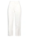 Dondup Woman Pants White Size 28 Cotton, Elastane In White