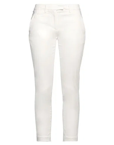 DONDUP DONDUP WOMAN PANTS WHITE SIZE 28 COTTON, ELASTANE