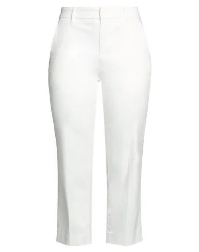 DONDUP DONDUP WOMAN PANTS WHITE SIZE 28 COTTON, LYCRA, ELASTANE