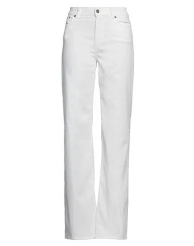 DONDUP DONDUP WOMAN PANTS WHITE SIZE 28 COTTON, LYOCELL, ELASTANE