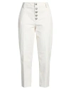 Dondup Woman Pants White Size 29 Cotton, Elastane