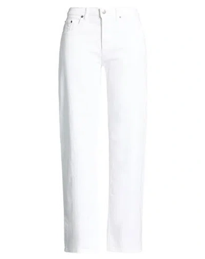 Dondup Woman Pants White Size 29 Cotton, Elastomultiester, Elastane In Silver