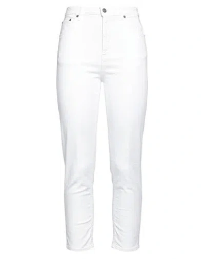 DONDUP DONDUP WOMAN PANTS WHITE SIZE 29 COTTON, ELASTOMULTIESTER, ELASTANE