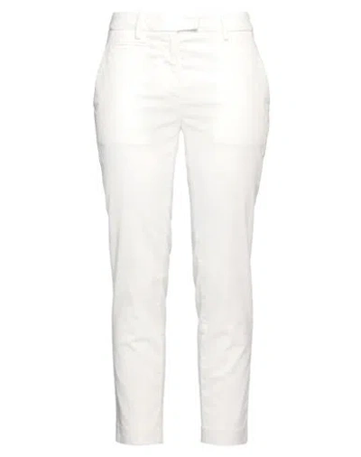 Dondup Woman Pants White Size 29 Cotton, Lyocell, Elastane