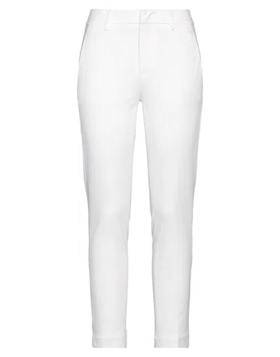 DONDUP DONDUP WOMAN PANTS WHITE SIZE 29 VISCOSE, POLYAMIDE, ELASTANE