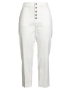 Dondup Woman Pants White Size 30 Cotton, Elastane In Multi
