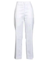 Dondup Woman Pants White Size 30 Cotton, Lyocell