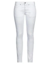 Dondup Woman Pants White Size 31 Cotton, Elastomultiester, Elastane In White