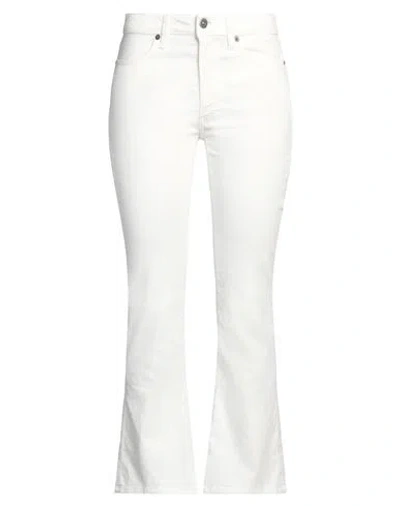 Dondup Woman Pants White Size 31 Cotton, Lyocell, Elastane