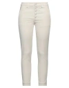 Dondup Woman Pants White Size 32 Cotton, Lyocell, Elastane In White
