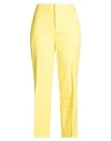 Dondup Woman Pants Yellow Size 30 Linen, Lyocell, Elastane