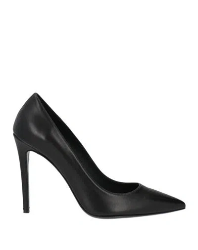 Dondup Woman Pumps Black Size 9 Leather