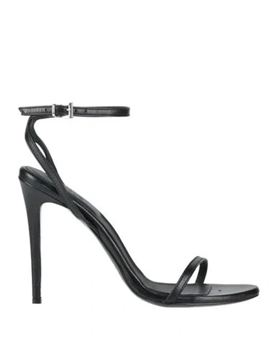 Dondup Woman Sandals Black Size 9 Leather