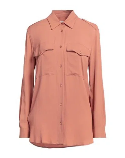 Dondup Woman Shirt Antique Rose Size 6 Acetate, Silk In Pink