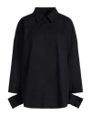 Dondup Woman Shirt Black Size 10 Cotton, Elastane In Black