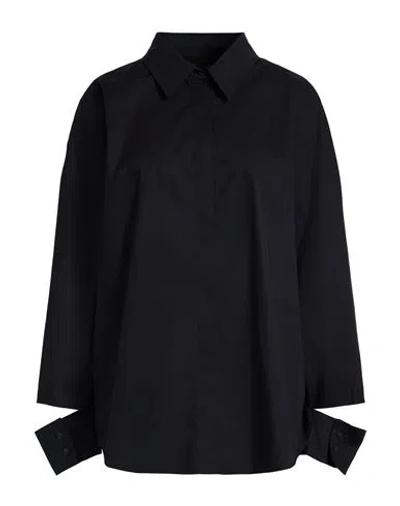 Dondup Woman Shirt Black Size 10 Cotton, Elastane