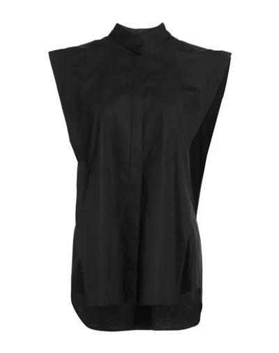 Dondup Woman Shirt Black Size 4 Cotton, Elastane