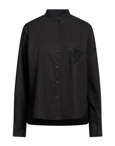 Dondup Woman Shirt Black Size 6 Cotton