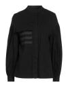 Dondup Woman Shirt Black Size 8 Cotton, Elastane In Black