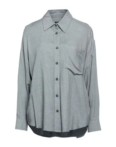 Dondup Woman Shirt Grey Size 4 Viscose, Acrylic