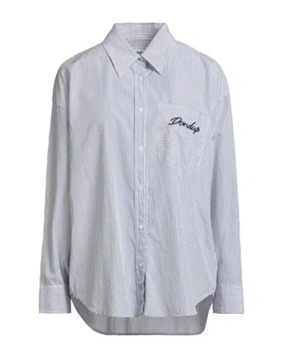 Dondup Woman Shirt Midnight Blue Size 8 Cotton