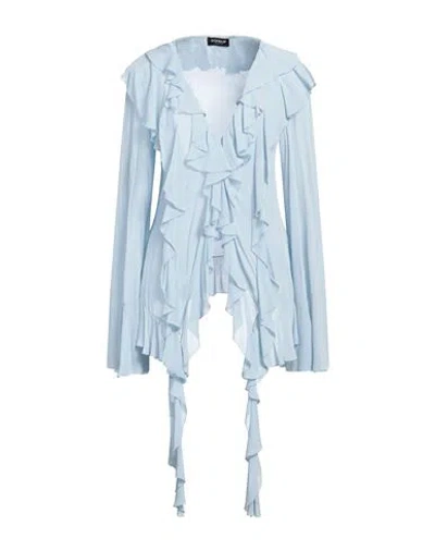 Dondup Woman Shirt Sky Blue Size 12 Viscose