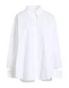 Dondup Woman Shirt White Size 10 Cotton, Elastane