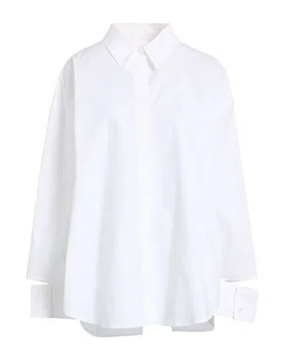 Dondup Woman Shirt White Size 10 Cotton, Elastane