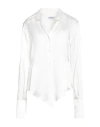 Dondup Woman Shirt White Size 12 Acetate, Viscose In White