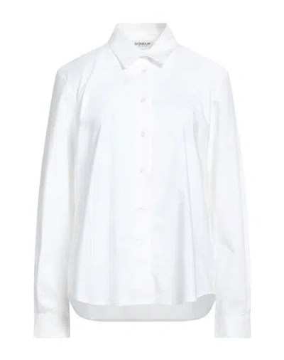 Dondup Woman Shirt White Size 8 Cotton, Elastane