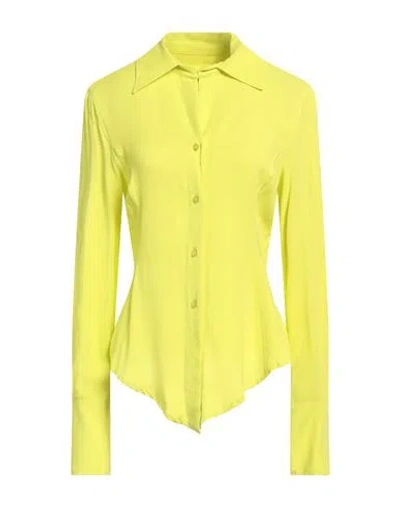 Dondup Woman Shirt Yellow Size 10 Viscose