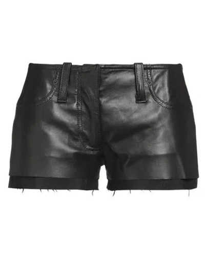 Dondup Woman Shorts & Bermuda Shorts Black Size 2 Lambskin