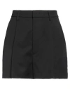 Dondup Woman Shorts & Bermuda Shorts Black Size 8 Virgin Wool, Elastane In Black