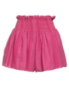 Dondup Woman Shorts & Bermuda Shorts Fuchsia Size M Cotton, Viscose