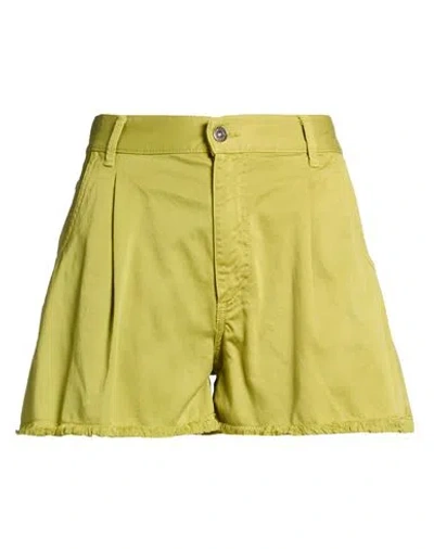 Dondup Woman Shorts & Bermuda Shorts Lime Green Size 29 Cotton